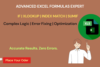 create optimize advanced excel formulas and functions