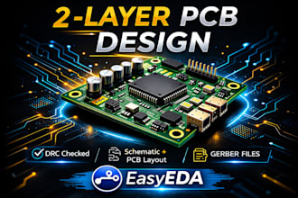 design 2 layer pcb layout using easyeda