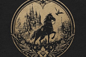 create a medieval vintage fantasy logo