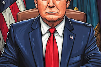 do digital political cartoon for political cartoon