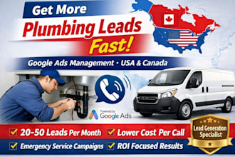 set up and optimize google ads for plumbing services in USA and canada