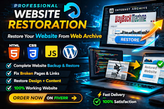 restore and recover your wordpress website from backup or archive