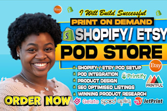 setup shopify store etsy shop shopify print on demand etsy pod printfy printful