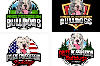 custom bulldog logo design dog tough loyal bold branding
