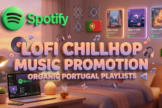 promote your lofi and chillhop music on organic portugal playlists