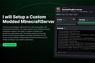setup a optimized  minecraft server with plugins and mods