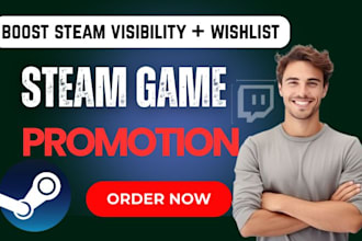 steam game promotion, video game promotion, boost steam wishlist, game traffic