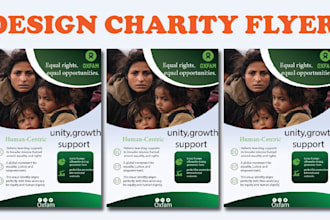 design charity, ngo, organization flyer