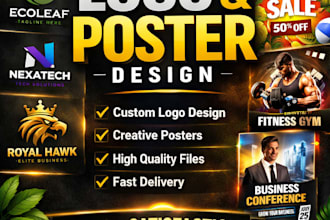 design modern logo and marketing poster