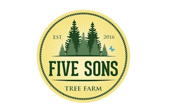 make surprising creative logo for a new christmas tree farm