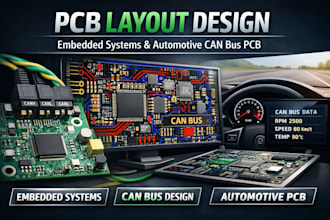 design automotive pcb embedded system can bus stm32 esp32 firmware multilayer