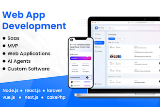develop ai web application with ai agents, saas mvp as custom software developer