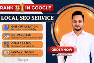provide monthly local SEO service for google top rankings