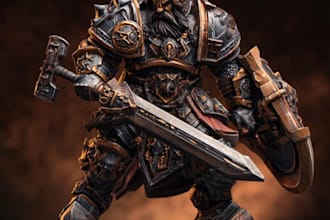 create paint your warhammer, dnd, tabletop, custom models
