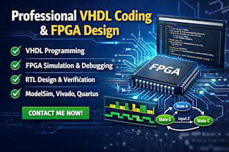 do professional vhdl coding, fpga design, simulation, and debugging