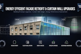 design energy efficient facade retrofit and curtain wall upgrades