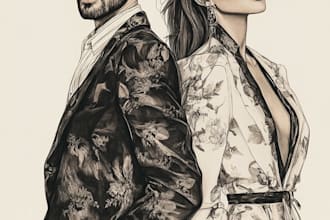 draw a fashion or editorial illustration, sketch, commercial