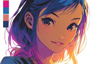 draw anime character illustration