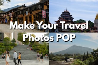 professionally edit travel photos for instagram and tiktok
