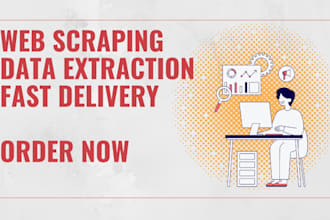 do professional web scraping and data scraping to excel