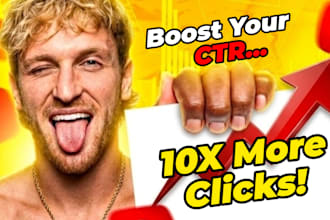 design high CTR eye catching youtube thumbnails