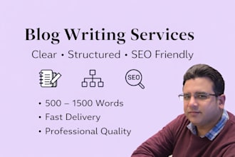 write clear, well structured and SEO friendly blog posts
