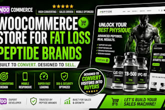 build a sales driven woocommerce store for weight loss peptide products