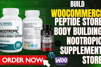 build a woocommerce peptide store for bodybuilding and nootropic supplements