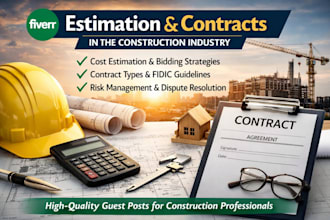 submit a guest post on construction, estimation and conrcact