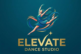 design dance studio vintage logo design with express delivery