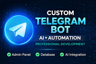 build telegram bot with automation, API, ai integration