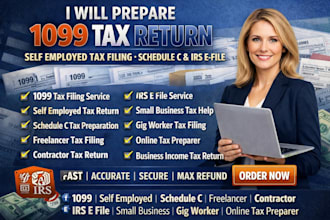 prepare 1099 tax return self employed tax filing schedule c and irs filing