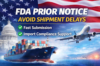 submit fda prior notice for food import and prevent shipment delays