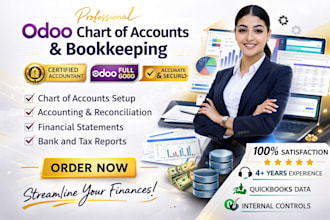 setup odoo chart of accounts and perform odoo bookkeeping and accounting