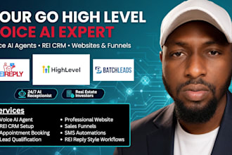 setup gohighlevel voice ai agent rei real estate CRM website