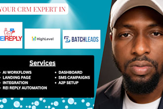 setup reireply, gohighlevel, batchleads real estate workflow