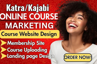 design converting kajabi, katra sales landing page to increase your course sales