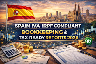 provide spain iva irpf compliant bookkeeping and tax ready reports 2026