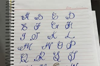 write a letters in floral writing