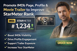 promote imdb page imdb profile  movie trailer to improve starmeter rank