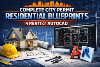 design complete city permit, residential blueprints in revit or autocad