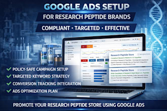 google ads setup for research peptide brands