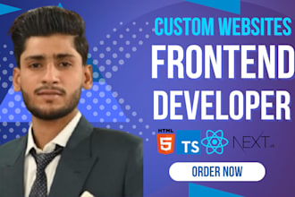 build modern react nextjs frontend website
