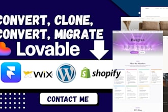 copy clone convert lovable to wordpress shopify lovable to wix framer website
