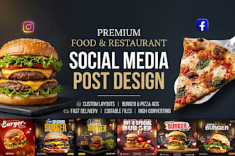 design a food and restaurant social media post