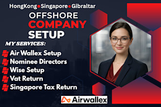register company in hong kong, singapore with nominee and airwallex