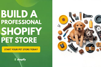 build shopify pet store and website