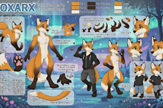 draw furry ref sheet furry art anthro nsfw ref sheet furry oc character design