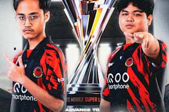 design eye catching esports and gaming poster for your team