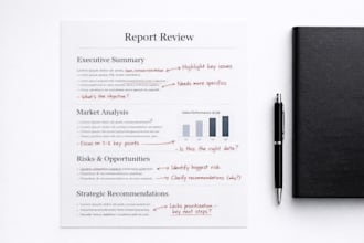 review your business report for logic, clarity, and consistency